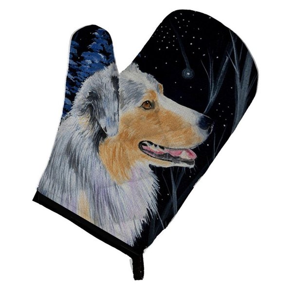 Carolines Treasures Starry Night Australian Shepherd Oven Mitt SS8382OVMT